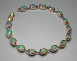 Gold, Bracelet,  Ethiopian Opal, 9ct, (375), Yellow Gold, Antique, Vintage, 6.21mm x 7.82mm