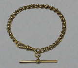Gold, Bracelet, Rollerball Graduated,Chain, T Bar, 9ct, (375), Yellow Gold, Antique, Vintage, 20.5cm