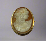 Gold, Cameo, Brooch, Pendant, 9ct (375)Yellow Gold, Antique, Vintage, 31.41mm x 39.45mm