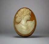 Gold, Cameo, Brooch, Pendant, 9ct (375)Yellow Gold, Antique, Vintage, 33.61mm x 43.97mm