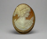 Gold, Cameo, Brooch, Pendant, 9ct (375)Yellow Gold, Antique, Vintage 36.99mm x 50.39mm