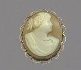 Gold, Cameo, Victorian, 9ct, (375), Yellow Gold, Antique, Vintage, 37.92mm x 46.50mm