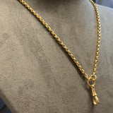 Gold, Chain, Oval  Belcher, 9ct, Yellow, (375), Antique, Vintage, Swivel Clip,  48 inches