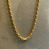 Gold, Chain, Oval Filed Belcher, 9ct, Yellow,  (375), Antique, Vintage, 28 inches, 711.2mm