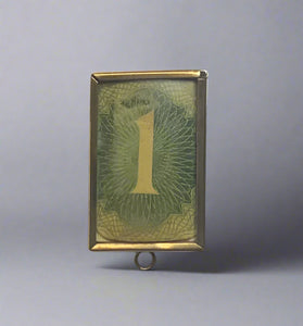 Gold, Charm, £1 Pound Note, 9ct, Cube, One,  Antique, Vintage, 15.60mm x 27.42mm, In Emergency Break Glass