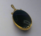 Gold, Fob, Double Sided, Agate & Carnelian, Pendant, 9ct, (375), Yellow Gold, Antique, Vintage, 25.47mm x 50.48mm