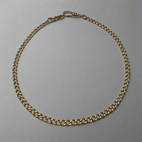 Gold, Graduated Chain, Rose,Red, Old, Gold, 9ct, (375), Antique, Vintage, 13.5 inches