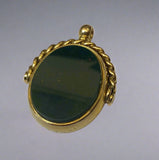 Gold, Spinner Fob, Double Sided, Pendant, 9ct, (375), Yellow Gold, Antique, Vintage, 25.50mm x 33.08mm