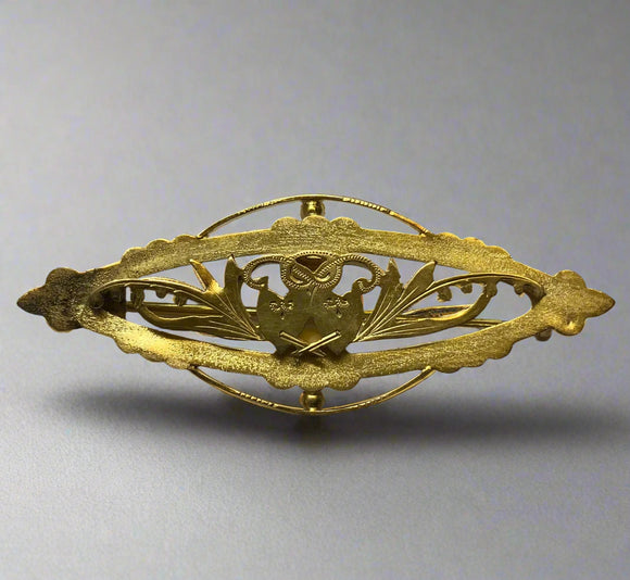 Gold, Tie pin, 9ct, (375), Yellow Gold, Antique, Vintage, 45.72mm x 17.35mm, Hand Crafted 