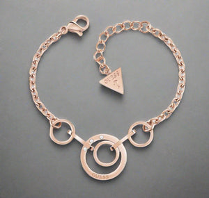 Guess Jewellery, Bracelet, UBB29029L, Chain Circles, Ladies' Rose Gold Plated.