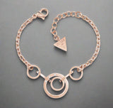 Guess Jewellery, Bracelet, UBB29029L, Chain Circles, Ladies' Rose Gold Plated.