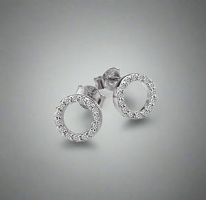 Hot Diamonds, Earrings, Striking Collection, Sterling Silver, Gemstone, DE534