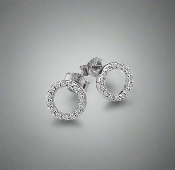 Hot Diamonds, Earrings, Striking Collection, Sterling Silver, Gemstone, DE534