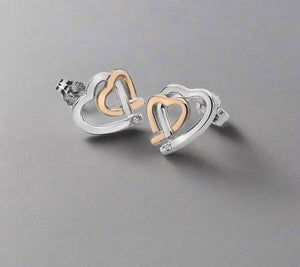 Hot Diamonds, Earrings, Stud, Heart, Must Loved Collection, Rose Gold Plated, Sterling Silver, DE532