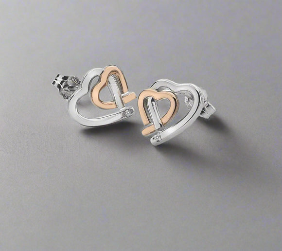 Hot Diamonds, Earrings, Stud, Heart, Must Loved Collection, Rose Gold Plated, Sterling Silver, DE532