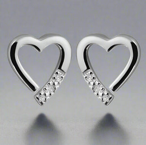 Hot Diamonds, Earrings, Stud, Just add Love, Sterling Silver, DE110