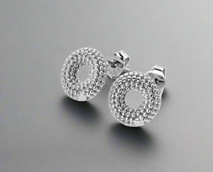 Hot Diamonds, Earrings, Studs, forever Collection, Accents, Sterling Silver, DE725