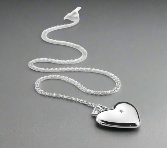 Hot Diamonds, Locket, Heart, Romantic Collection, Sterling Silver,Pendant, DP132