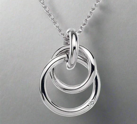 Hot Diamonds, Pendant, Eternity, Interlocking Collection, Sterling Silver, Pendant, DP372