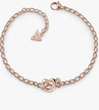 Guess Jewellery, Bracelet, UBB29020-L, Mini Chain Knot, Ladies' Rose Gold Plated.