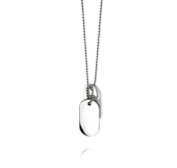 Fred Bennett, Gents Jewellery, Necklace N2686, Oval Dog Tag, ID, Stainless Steel, Pendant.