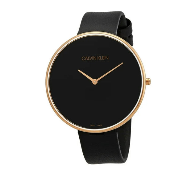Calvin Klein, Watch, K8Y236C1, Full Moon, 42mm, Black Dial, Rose Gold, Ladies, Swiss Made.