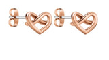 Calvin Klein Jewellery, Earrings, KJ6ME000100, Ladies, Knotted Heart Rose Gold PVA