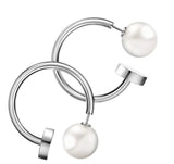 Calvin Klein Jewellery, Earrings, KJ9RME040500, Bubbly, Stainless Steel, Pearl, Hoops,Ladies