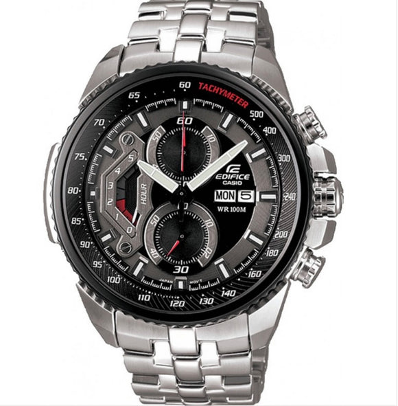Edifice by Casio, Watch, Chronograph, EF-558D-1AVEF, 5177, Black Dial, Stainless Steel