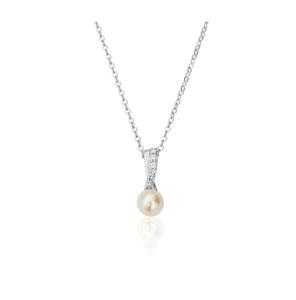 Waterford Jewellery, Pendant, Pear & Stone Twist,, Sterling Silver, WP266