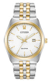 Citizen, Watch, Gents, Corso, Dress Classic, BM7334-58A,  Eco Drive, Mens, White  Dial, Two Tone Bracelet