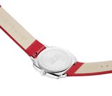 Mondaine, Watch, MSL.31110.LCV, Petite Cushion, Red, Vegan, Grape Leather, 31mm
