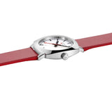 Mondaine, Watch, MSL.31110.LCV, Petite Cushion, Red, Vegan, Grape Leather, 31mm