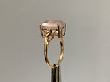 Ring, 9ct Rose Gold, Rose Quartz, Diamonds, Size R1/2, (60)