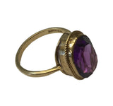Vintage, Antique, Ring, 9ct, Yellow Gold, Amethyst , Size N,1/2 (56)
