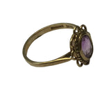Vintage, Antique, Ring, 9ct, Yellow Gold, Amethyst , Size J,1/2 (50)