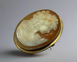 Gold, Cameo, Brooch, Pendant, 9ct (375)Yellow Gold, Antique, Vintage, 31.41mm x 39.45mm