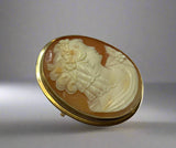 Gold, Cameo, Brooch, Pendant, 9ct (375)Yellow Gold, Antique, Vintage, 31.41mm x 39.45mm