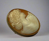 Gold, Cameo, Brooch, Pendant, 9ct (375)Yellow Gold, Antique, Vintage, 33.61mm x 43.97mm
