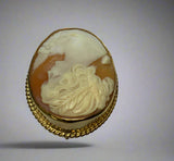 Gold, Cameo, Brooch, Pendant, 9ct (375)Yellow Gold, Antique, Vintage 36.99mm x 50.39mm