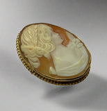 Gold, Cameo, Brooch, Pendant, 9ct (375)Yellow Gold, Antique, Vintage 36.99mm x 50.39mm