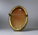 Gold, Cameo, Brooch, Pendant, 9ct (375)Yellow Gold, Antique, Vintage 36.99mm x 50.39mm