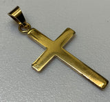 Gold, Golden Cross, Pendant , 9ct, (375), Yellow Gold, Antique, Vintage, 14.50mm x 26.24mm
