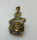 Gold, Spinner Fob, Pendant, 9ct, (375), Yellow Gold, Antique, Vintage, 21.13mm x 24.50mm
