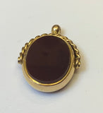 Gold, Spinner Fob, Double Sided, Pendant, 9ct, (375), Yellow Gold, Antique, Vintage, 25.50mm x 33.08mm