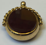 Gold, Spinner Fob, Double Sided, Pendant, 9ct, (375), Yellow Gold, Antique, Vintage, 25.50mm x 33.08mm