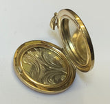 Gold, Locket, Pendant , 9ct, (375), Yellow Gold, Antique, Vintage, 26.28mm x 28.46mm