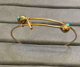 Gold, Bangle, Turquoise, Victorian, 9ct, (375), Red Gold, Antique, Vintage, 59.76mm x 54.85mm
