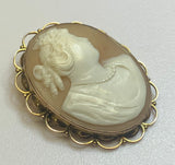Gold, Cameo, Victorian, 9ct, (375), Yellow Gold, Antique, Vintage, 37.92mm x 46.50mm