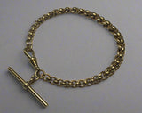 Gold, Bracelet, Rollerball Graduated,Chain, T Bar, 9ct, (375), Yellow Gold, Antique, Vintage, 20.5cm